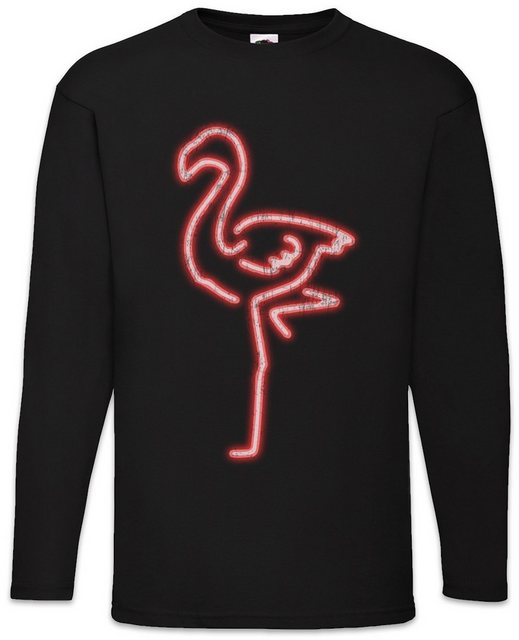 Urban Backwoods Langarmshirt Neon Flamingo Langarm T-Shirt Herz Love Liebe günstig online kaufen