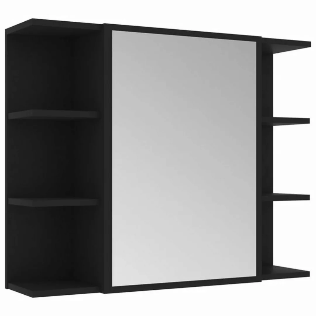 Bad-spiegelschrank Schwarz 80x20,5x64 Cm Spanplatte günstig online kaufen