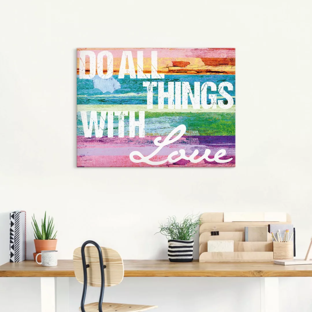 Artland Wandbild "Tu alles mit Liebe", Sprüche & Texte, (1 St.) günstig online kaufen