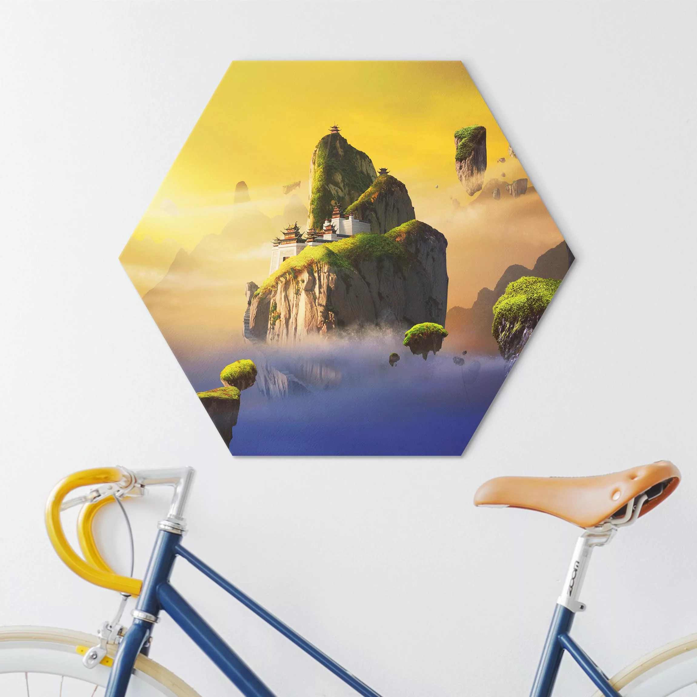 Hexagon-Alu-Dibond Bild Fliegende Festung günstig online kaufen