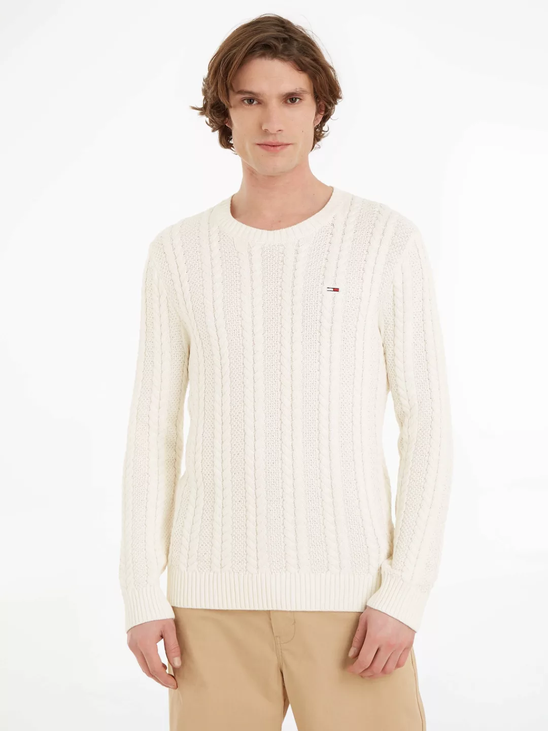 Tommy Jeans Strickpullover "TJM REG CABLE SWEATER" günstig online kaufen