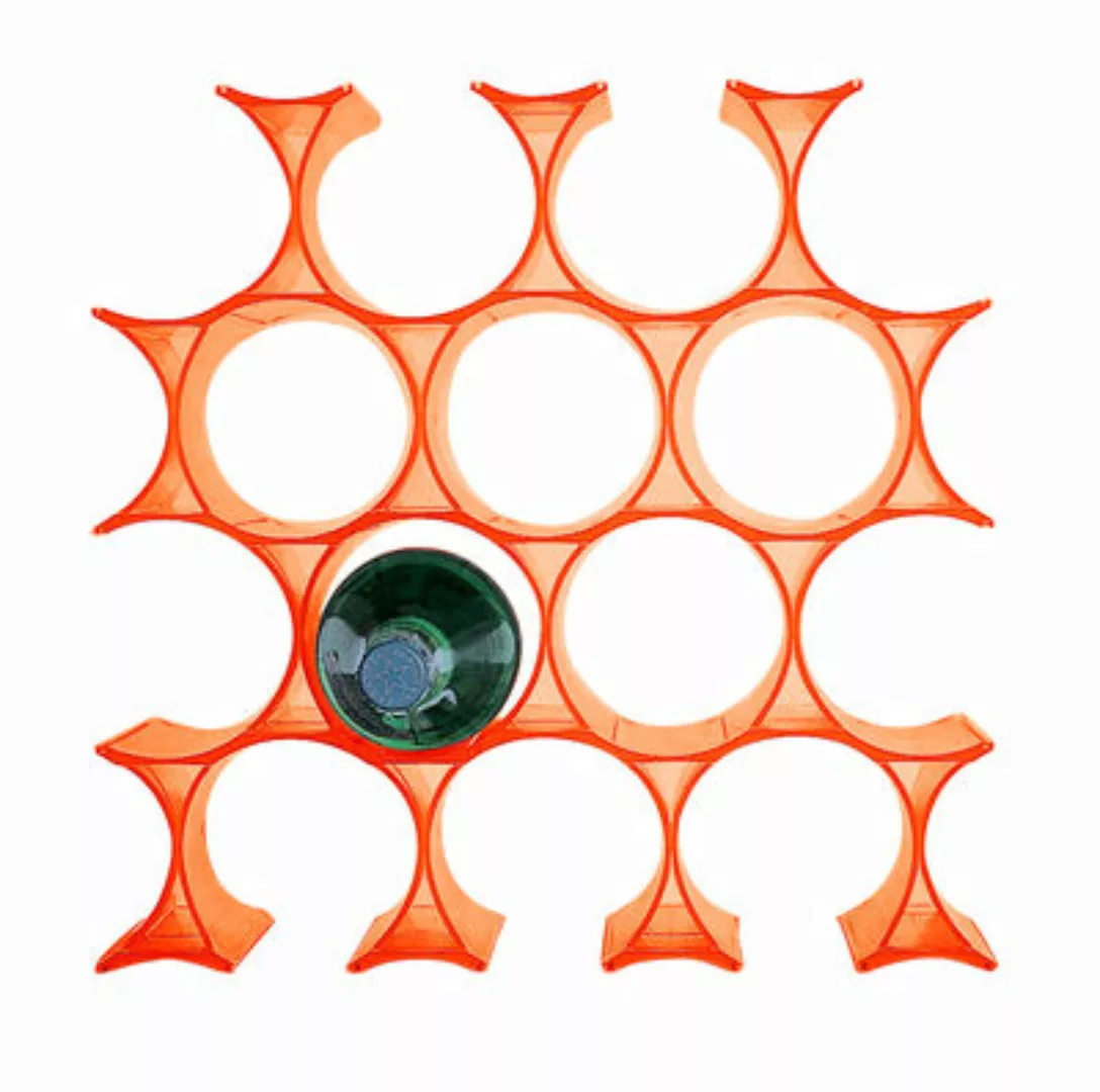 Flaschenregal Infinity plastikmaterial orange - Kartell - Orange günstig online kaufen