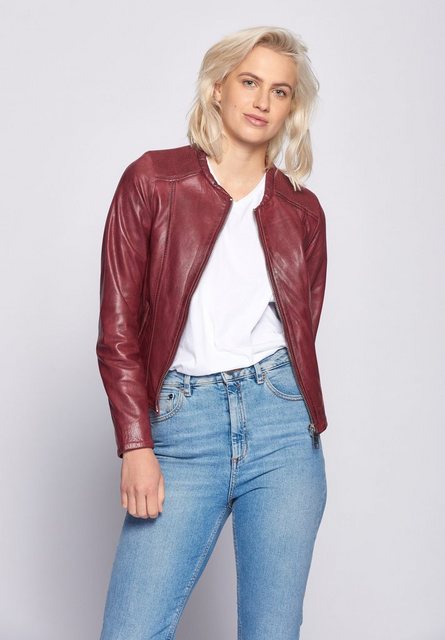 Maze Lederjacke Smaragd günstig online kaufen