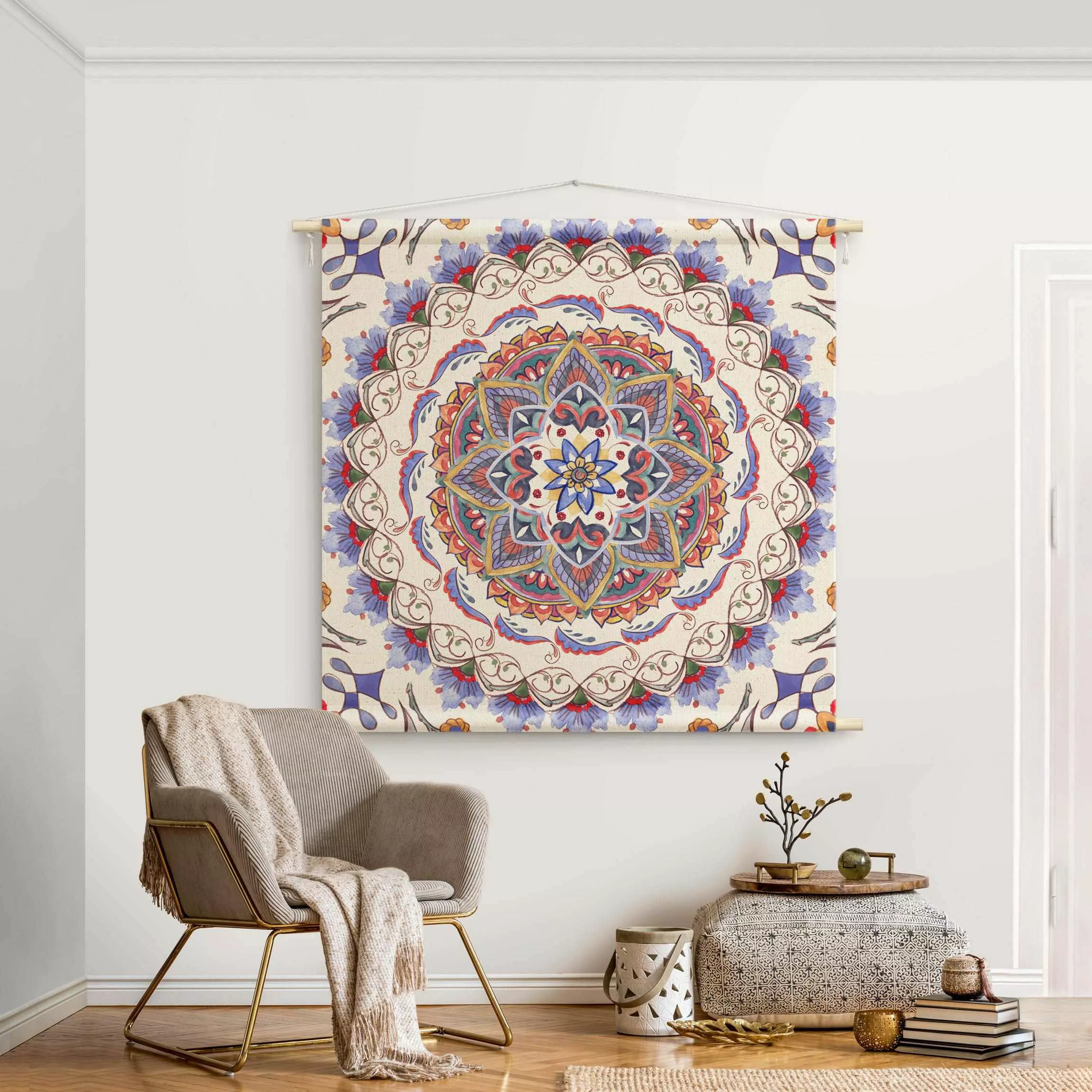 Wandteppich Mandala Meditation Pranayama günstig online kaufen