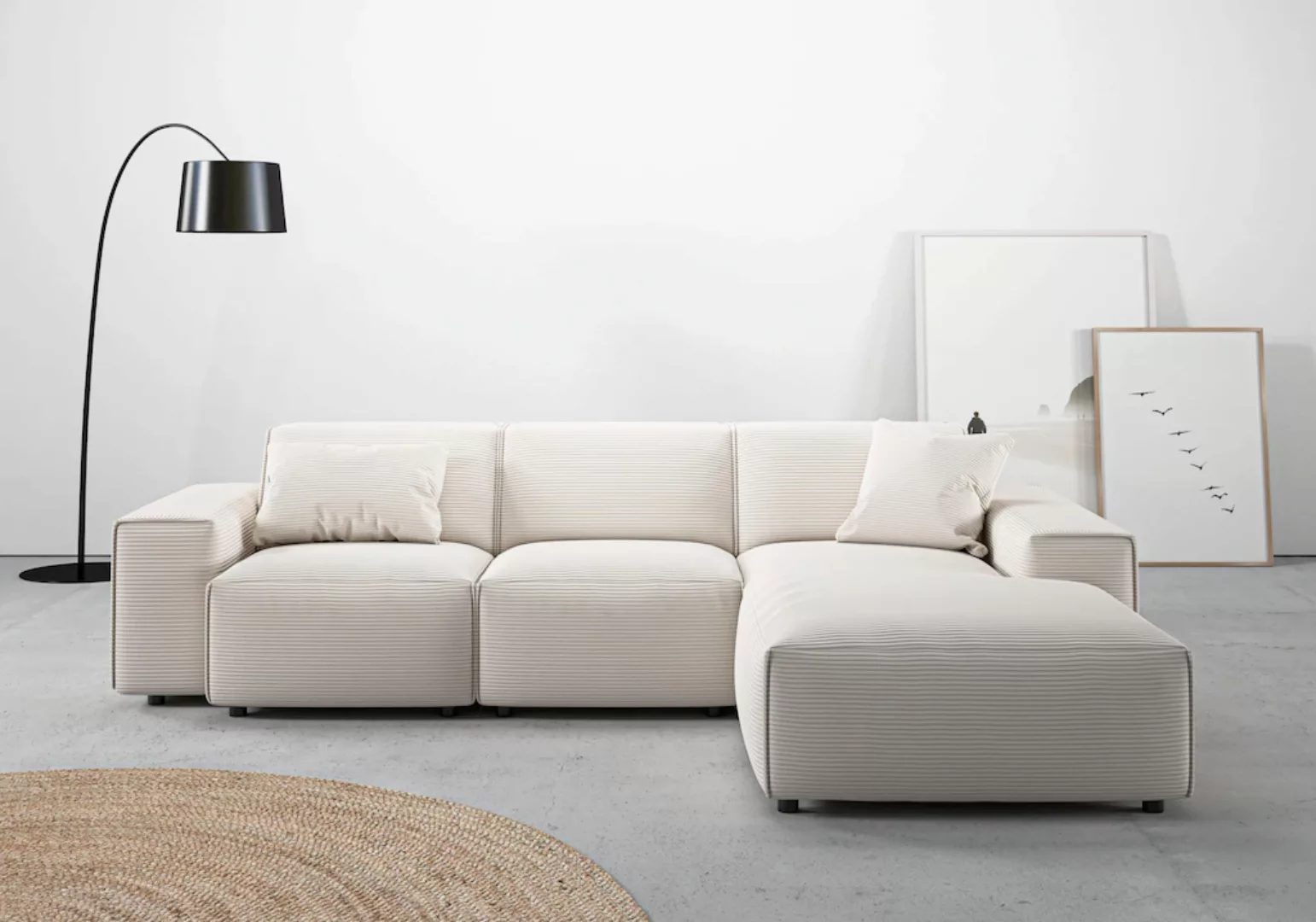 andas Ecksofa "Glimminge L-Form auch in Breitcord, Feincord + Easy care-Bez günstig online kaufen