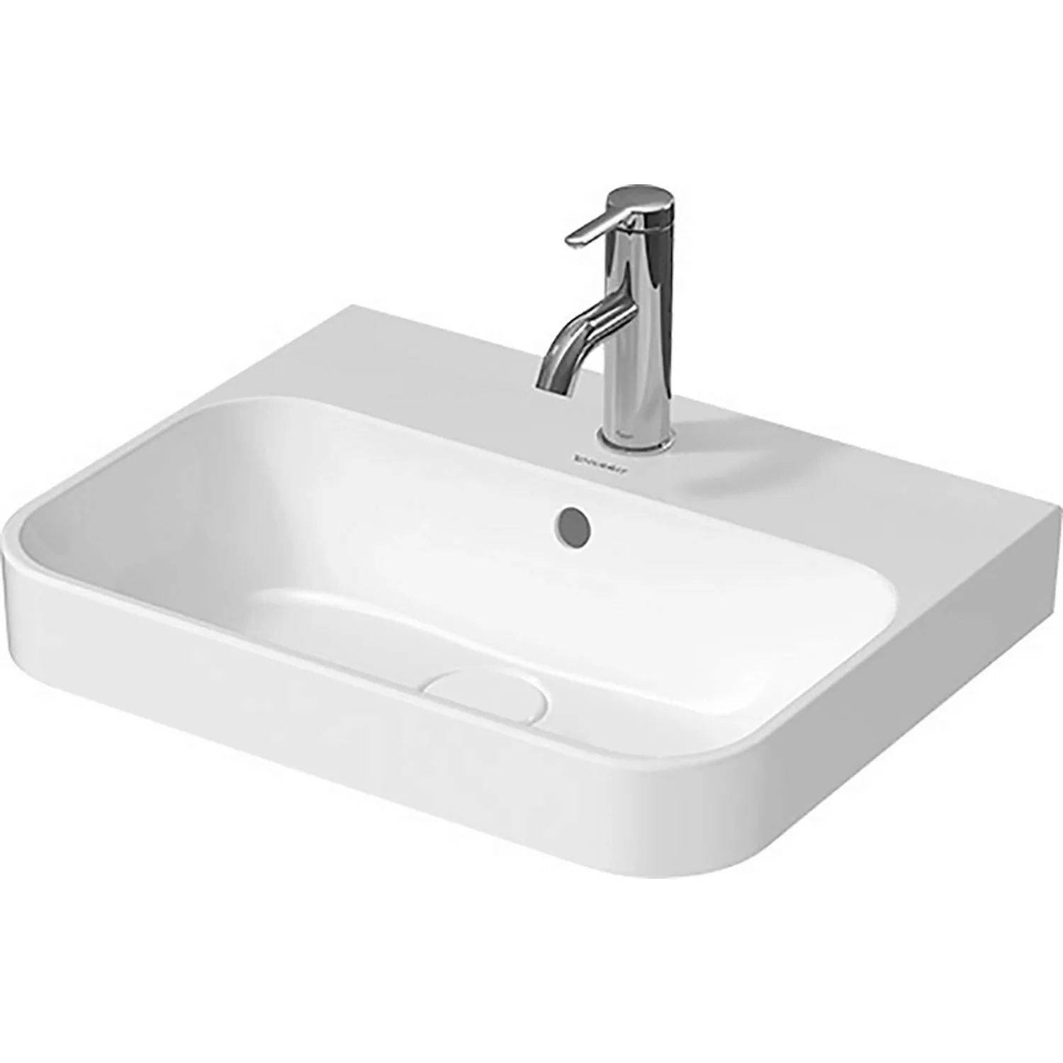 Duravit Aufsatzwaschbecken Happy D.2 Plus 50 cm Weiß mit Hahnloch und Überl günstig online kaufen