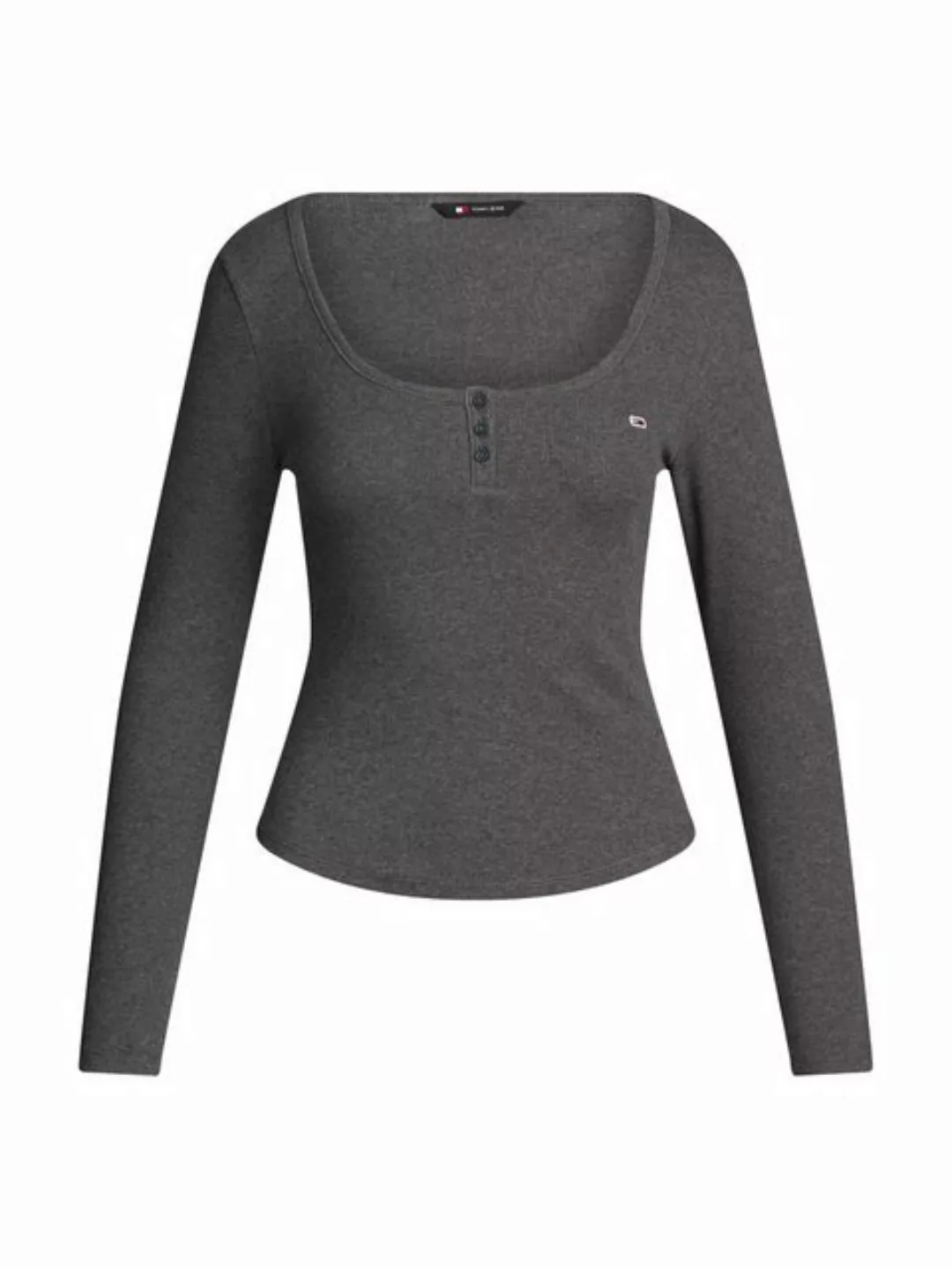 Tommy Jeans Curve Henleyshirt TJW MELANGE HENLEY LS EXT mit tiefem Rundhals günstig online kaufen