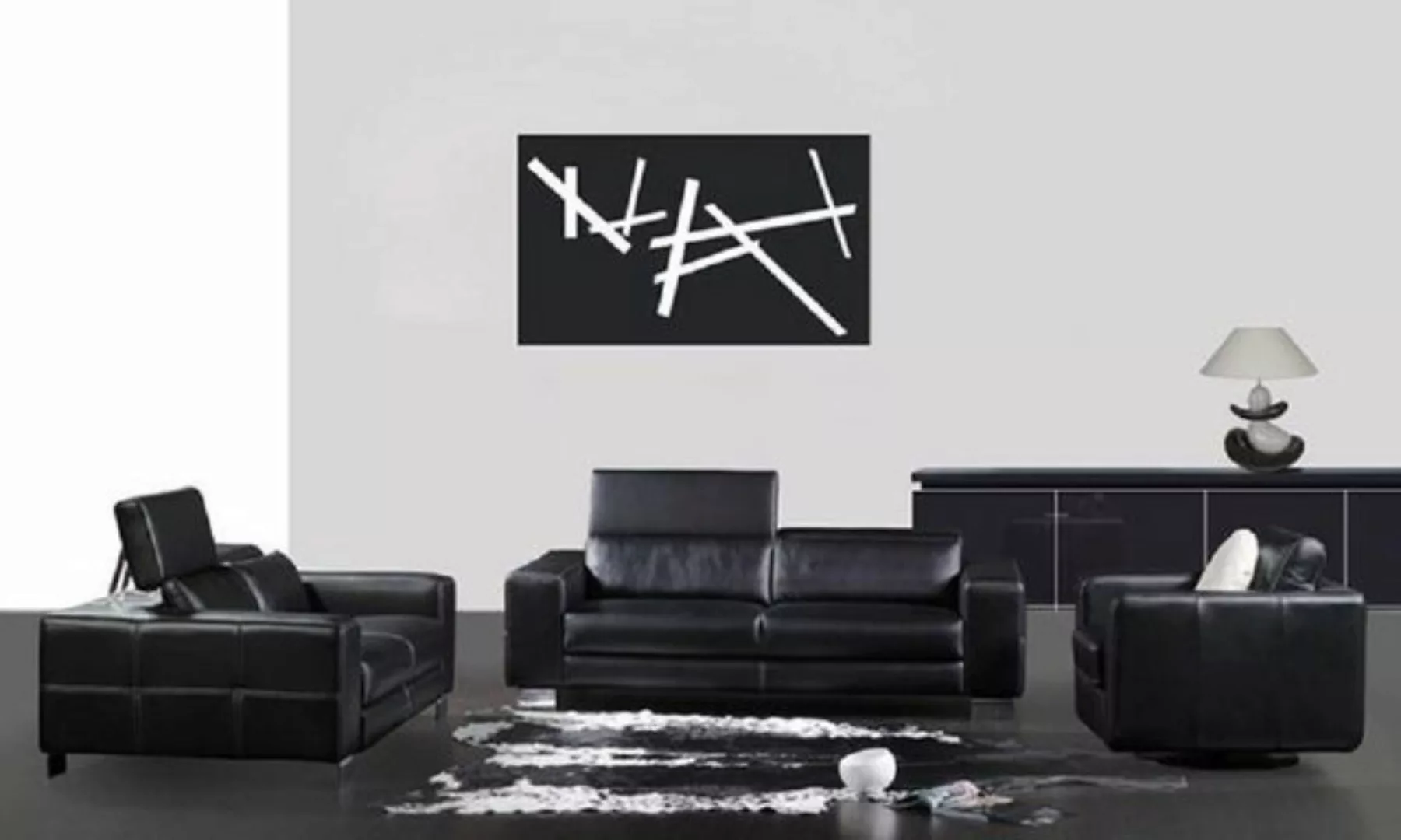 JVmoebel Sofa Sofagarnitur Ledersofa Sofa Sitzer Set Sofa Polster Couch 3tl günstig online kaufen