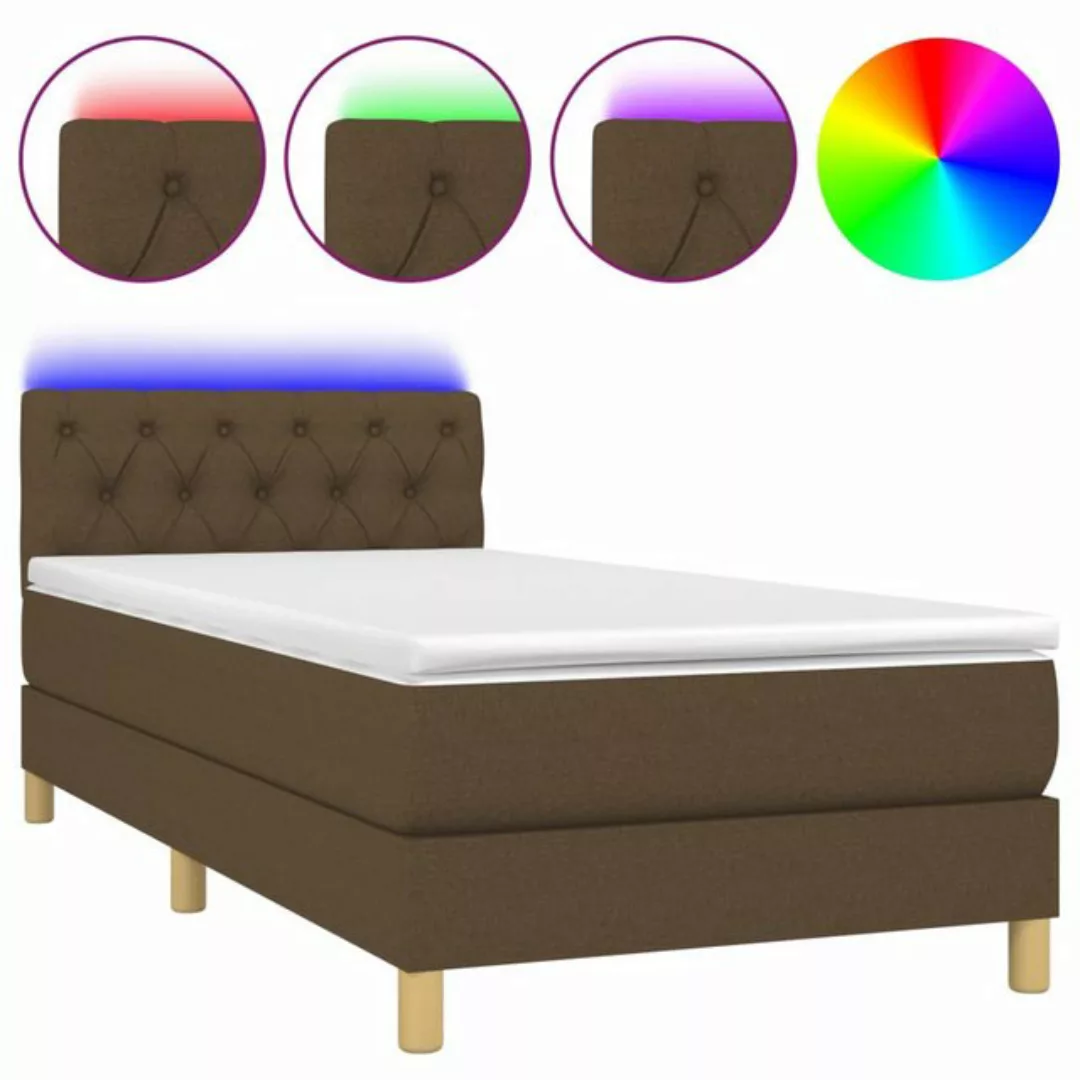 vidaXL Boxspringbett Bett Boxspringbett komplett mit Matratze & LED Stoff ( günstig online kaufen