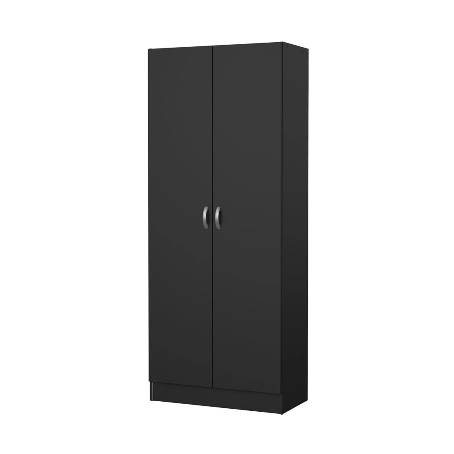 ebuy24 Kleiderschrank Fox Kleiderschrank 2 Türen mattschwarz. günstig online kaufen