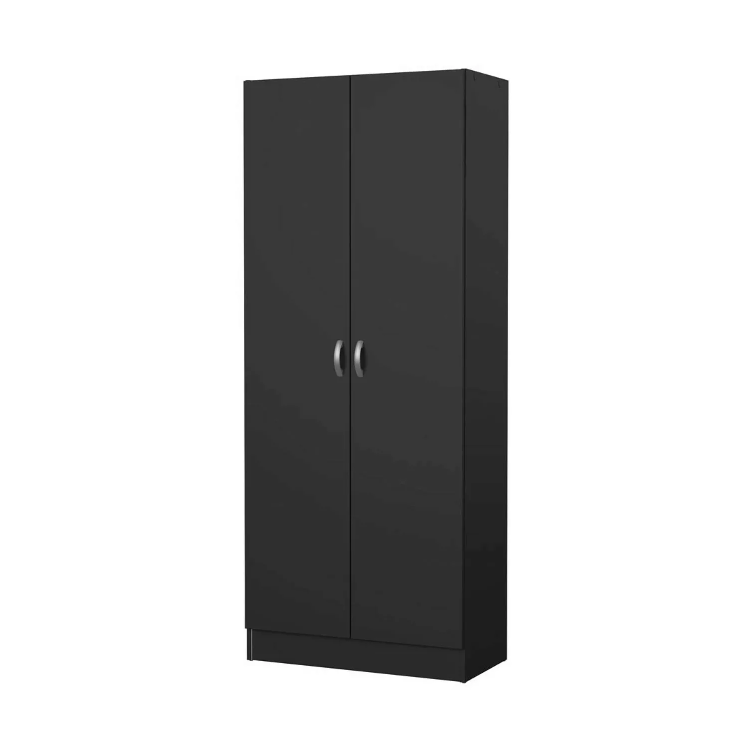 ebuy24 Kleiderschrank Fox Kleiderschrank 2 Türen mattschwarz. günstig online kaufen