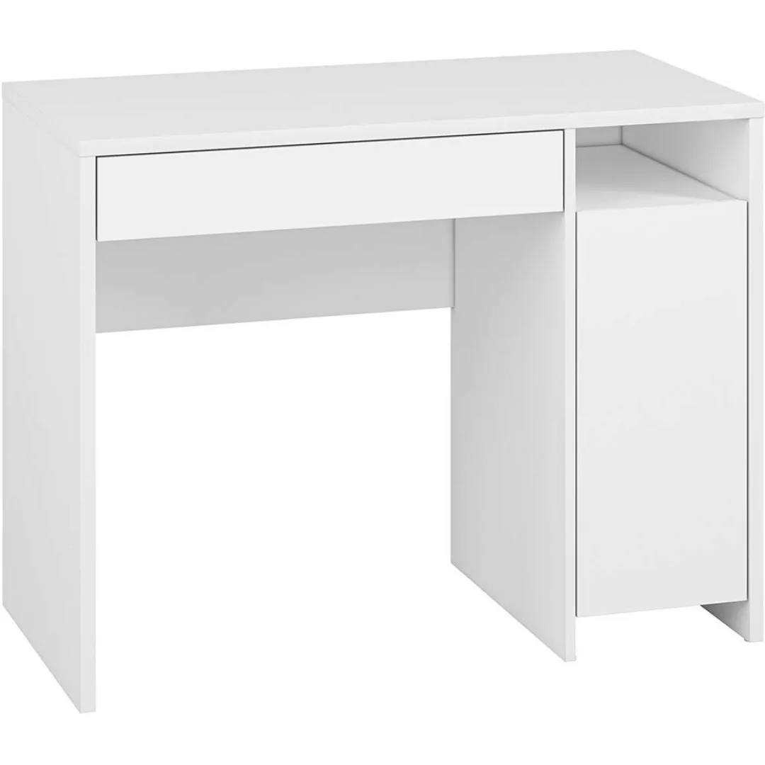 Schreibtisch mit Tür für Kinderzimmer oder Büro KADEN-131 in weiß, B/H/T: c günstig online kaufen