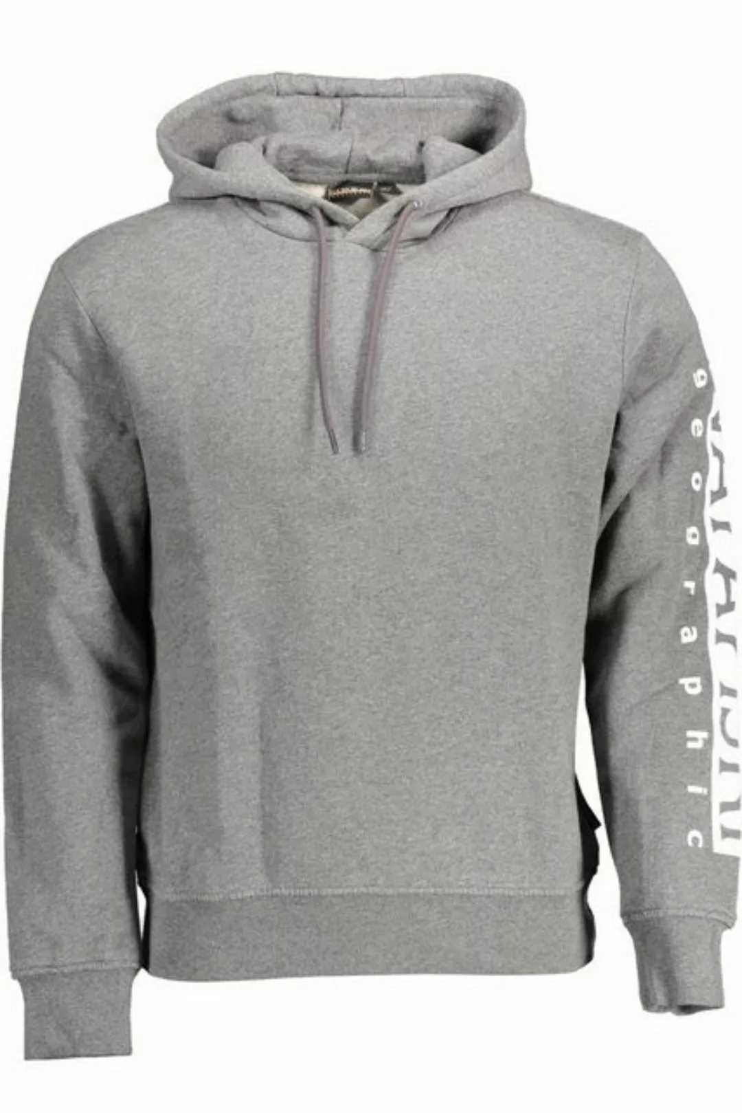 Napapijri Sweatshirt Graues Herren-Kapuzen-Sweatshirt mit Logo-Druck – günstig online kaufen