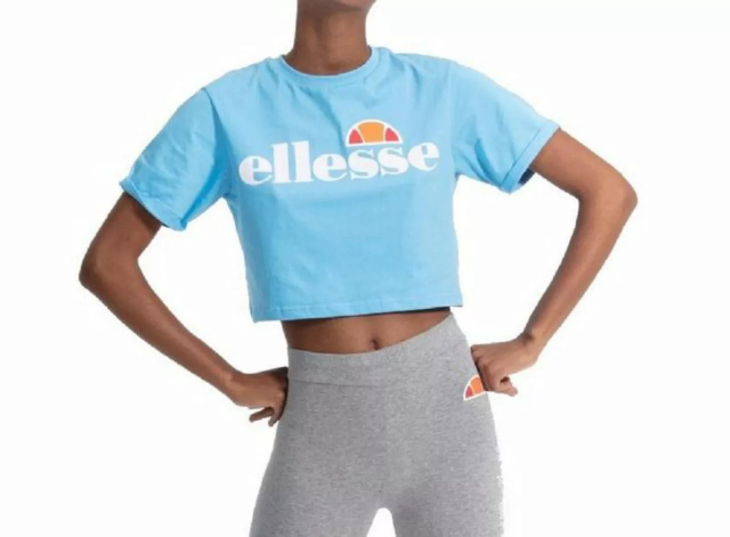 ellesse – Kurzes T-Shirt in Grau günstig online kaufen