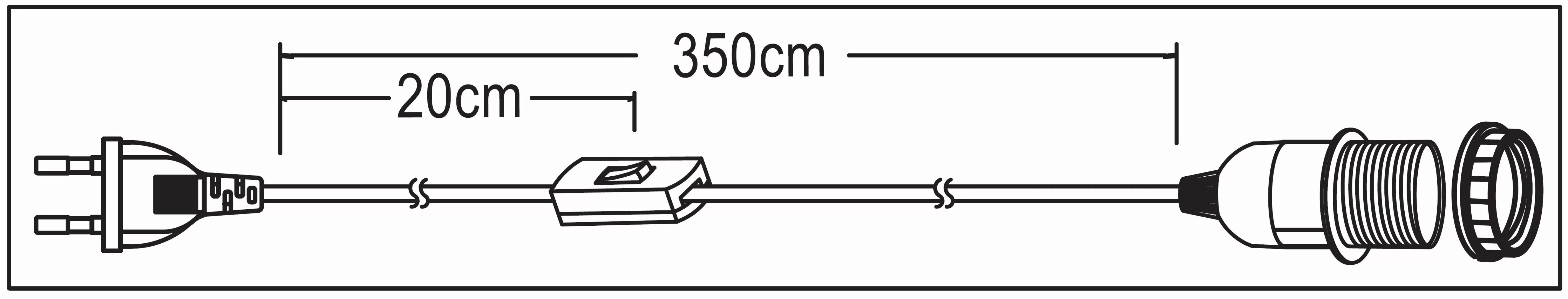 TRANGO Pendelleuchte, 1011-350B Lampenfassung mit ON/OFF günstig online kaufen