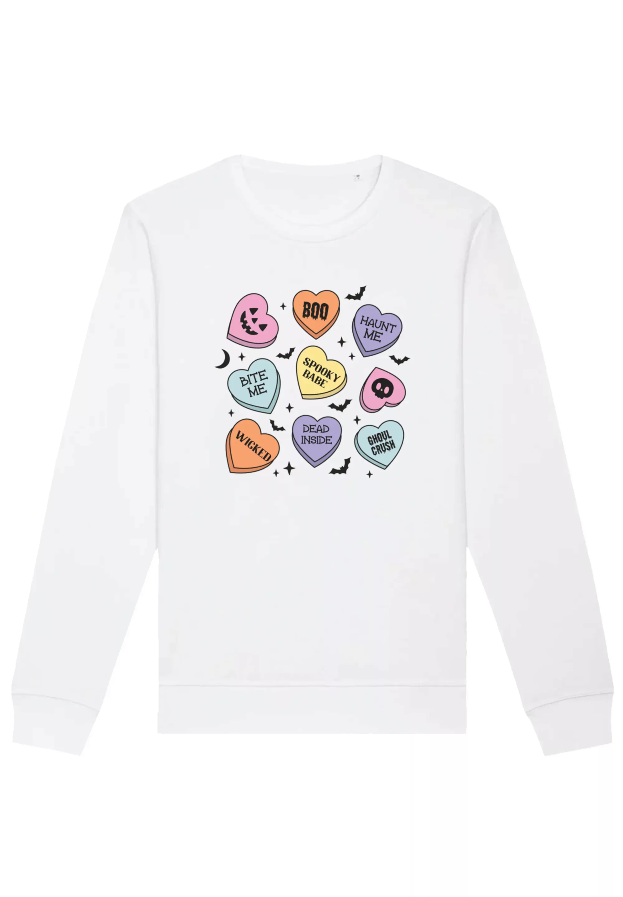 F4NT4STIC Sweatshirt "Retro Halloween Heart Candy Bats", Premium Qualität günstig online kaufen