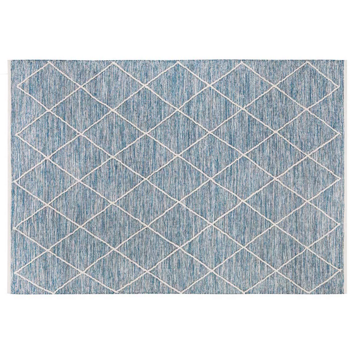 HOMCOM Teppich aus Baumwolle Blau 240 x 170 x 0,7 cm   Aosom günstig online kaufen