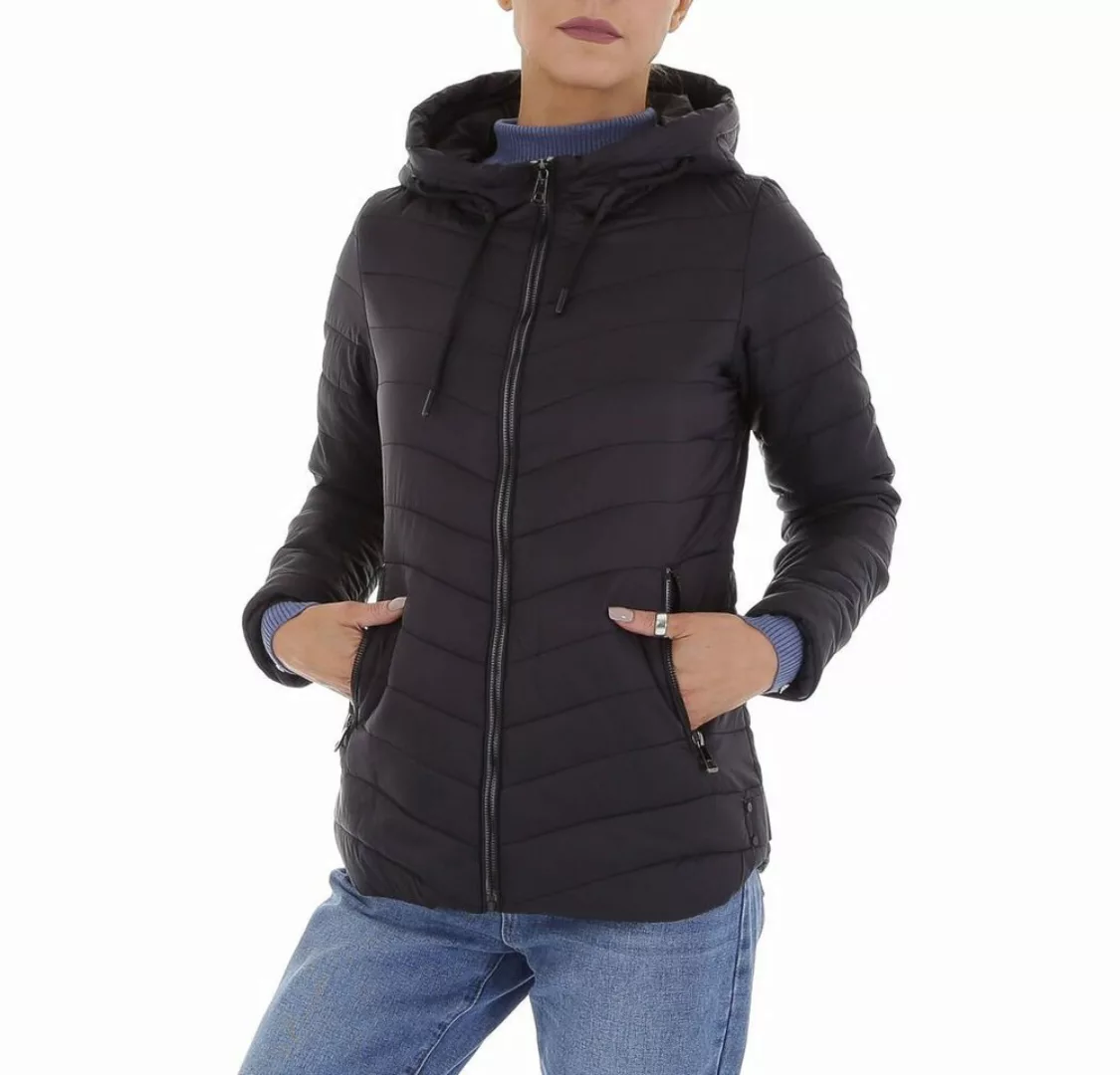 Ital-Design Steppjacke Damen Freizeit Kapuze Leicht gefüttert Übergangsjack günstig online kaufen