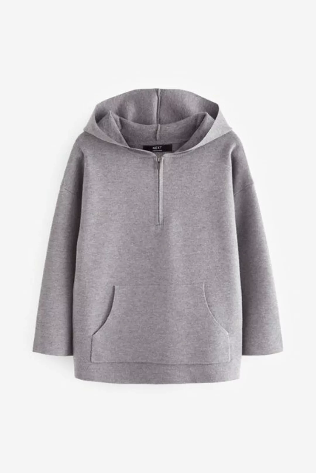 Next Kapuzenpullover Strick-Hoodie mit RV-Kragen (1-tlg) günstig online kaufen