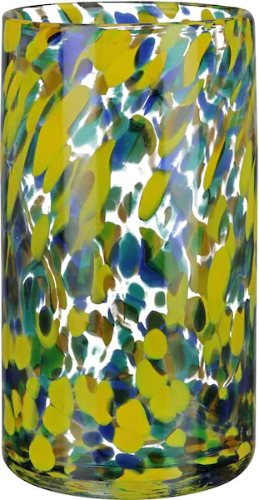 GILDE Tischvase »Zylindervase Splash, Höhe ca. 21 cm«, (1 St.) günstig online kaufen