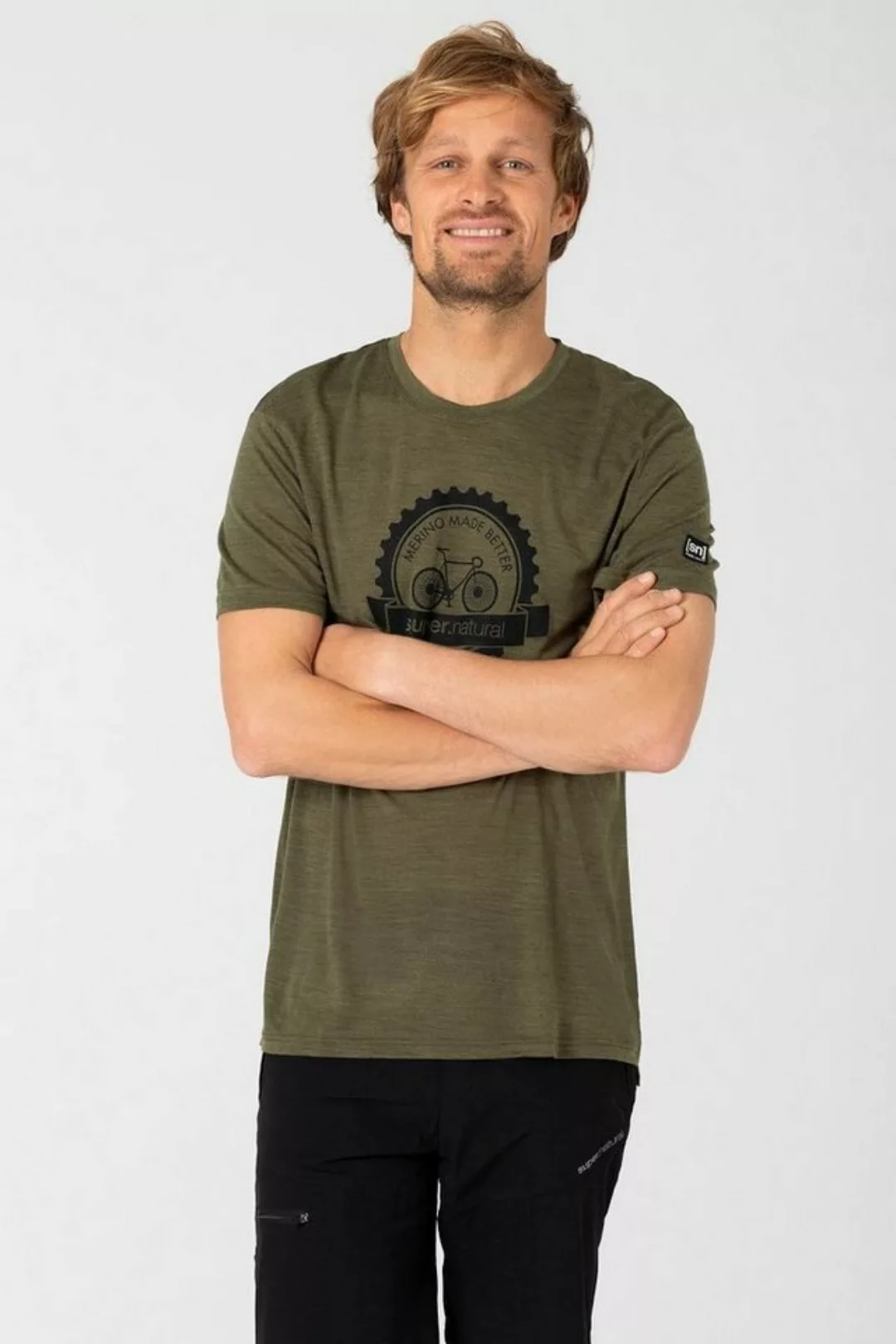 SUPER.NATURAL T-Shirt Merino T-Shirt M SPROCKET TEE angenehmer Merino-Mater günstig online kaufen