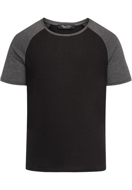 Amaci&Sons T-Shirt KENNER T-Shirt Herren Basic Raglan Shirt mit Rundhalsaus günstig online kaufen