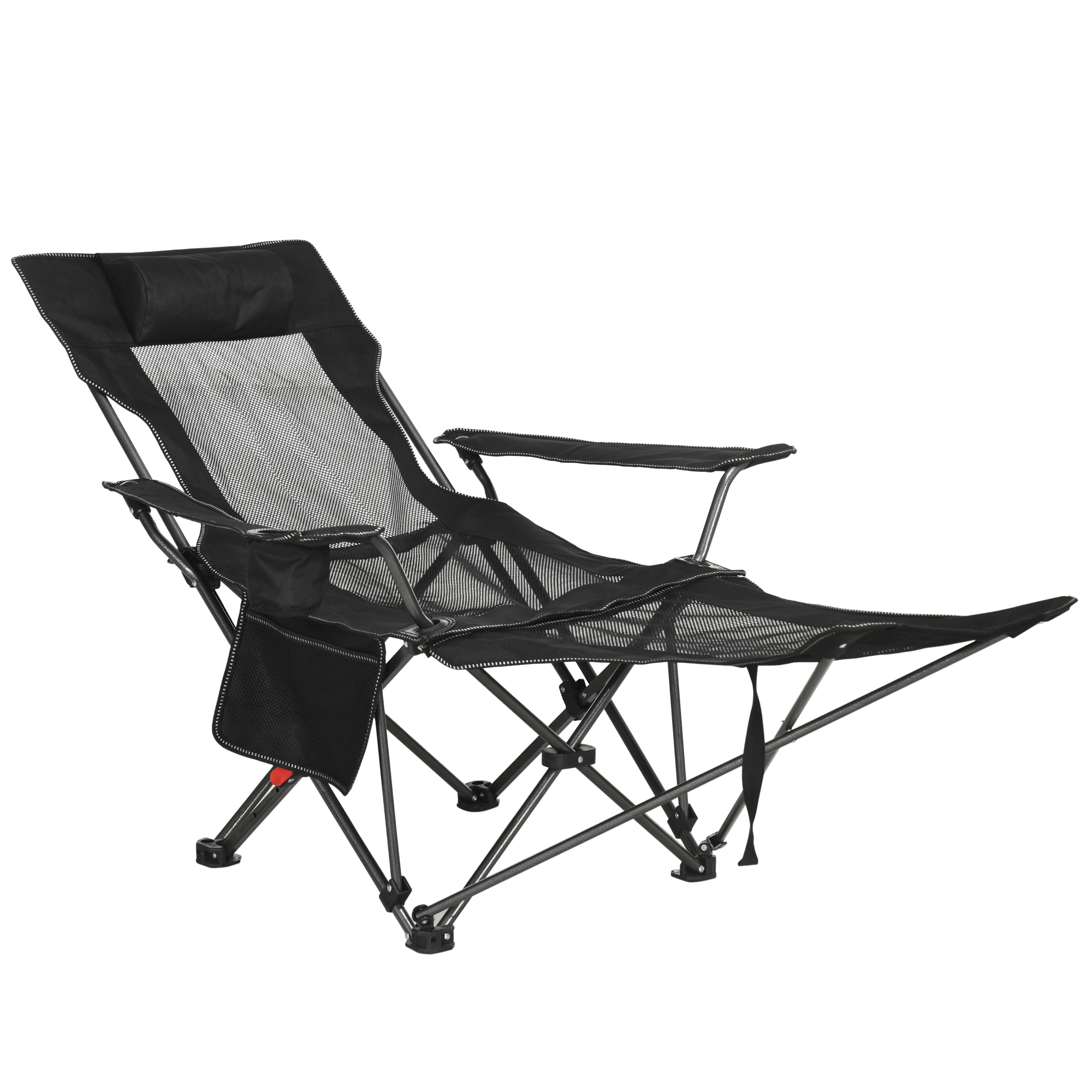 Outsunny Campingsessel mit verstellbarer Rückenlehne, Fußstütze, klappbar m günstig online kaufen