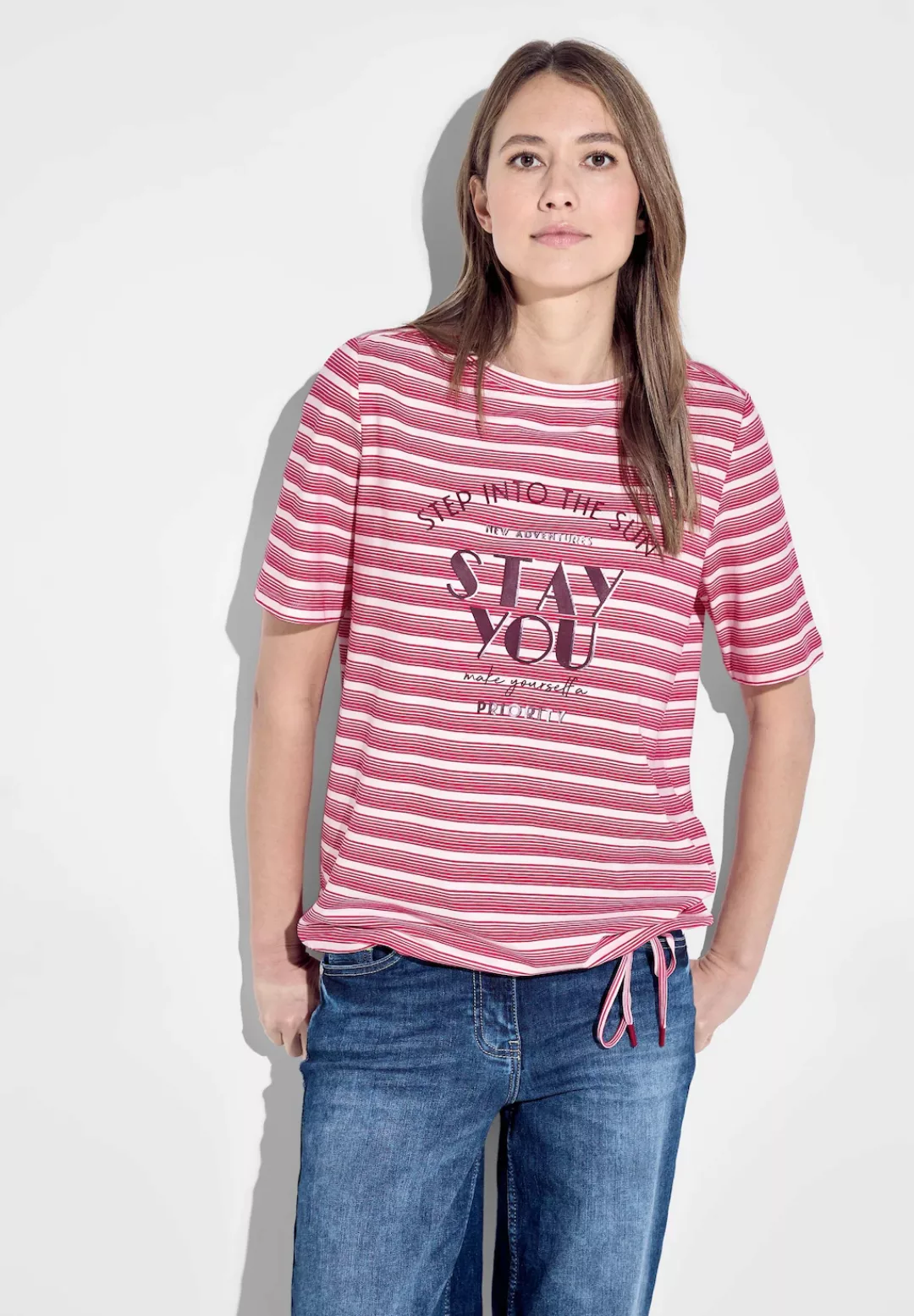 Cecil T-Shirt Stripe T-shirt with FP günstig online kaufen