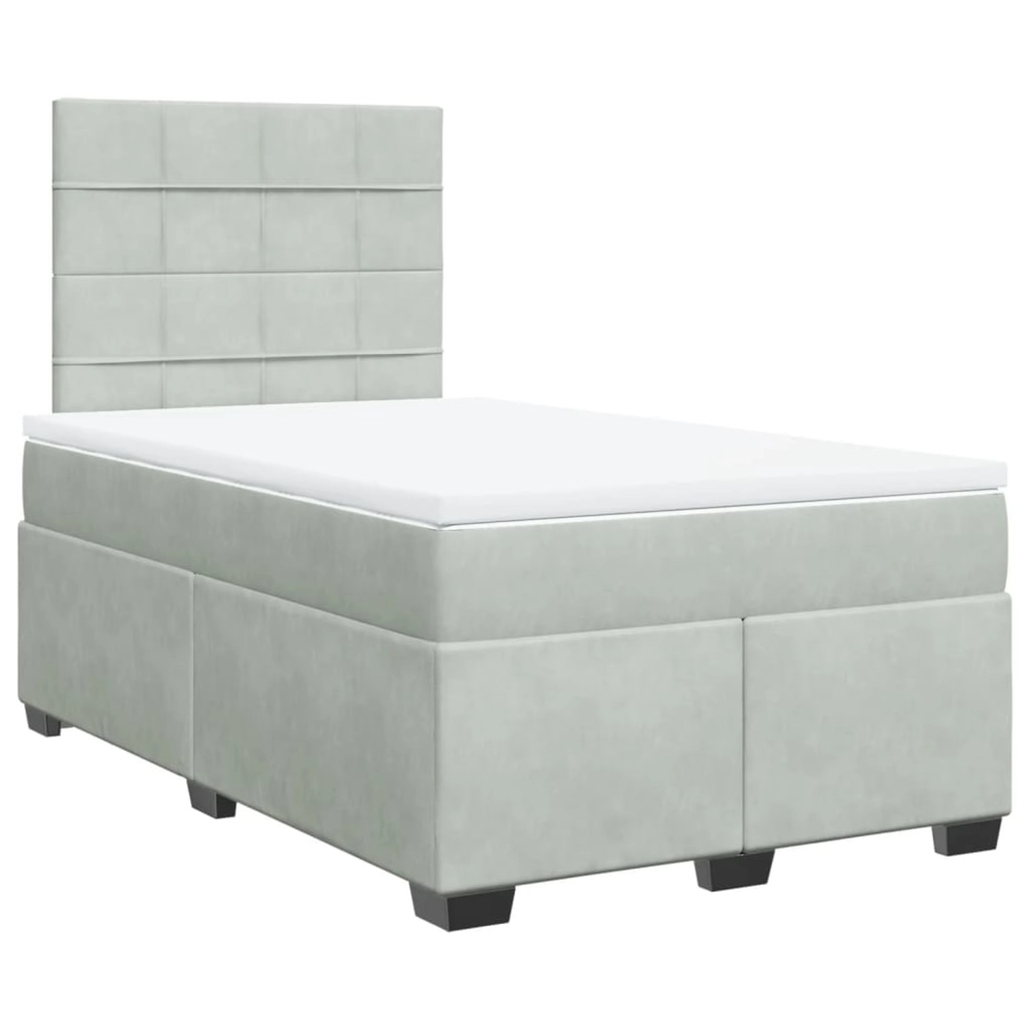 vidaXL Boxspringbett mit Matratze Hellgrau 120x190 cm Samt2103245 günstig online kaufen