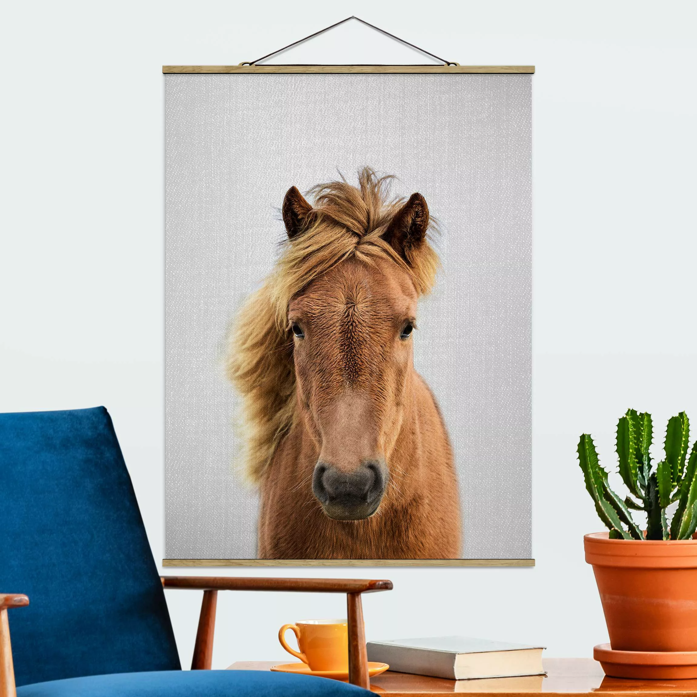 Stoffbild mit Posterleisten Pferd Pauline günstig online kaufen