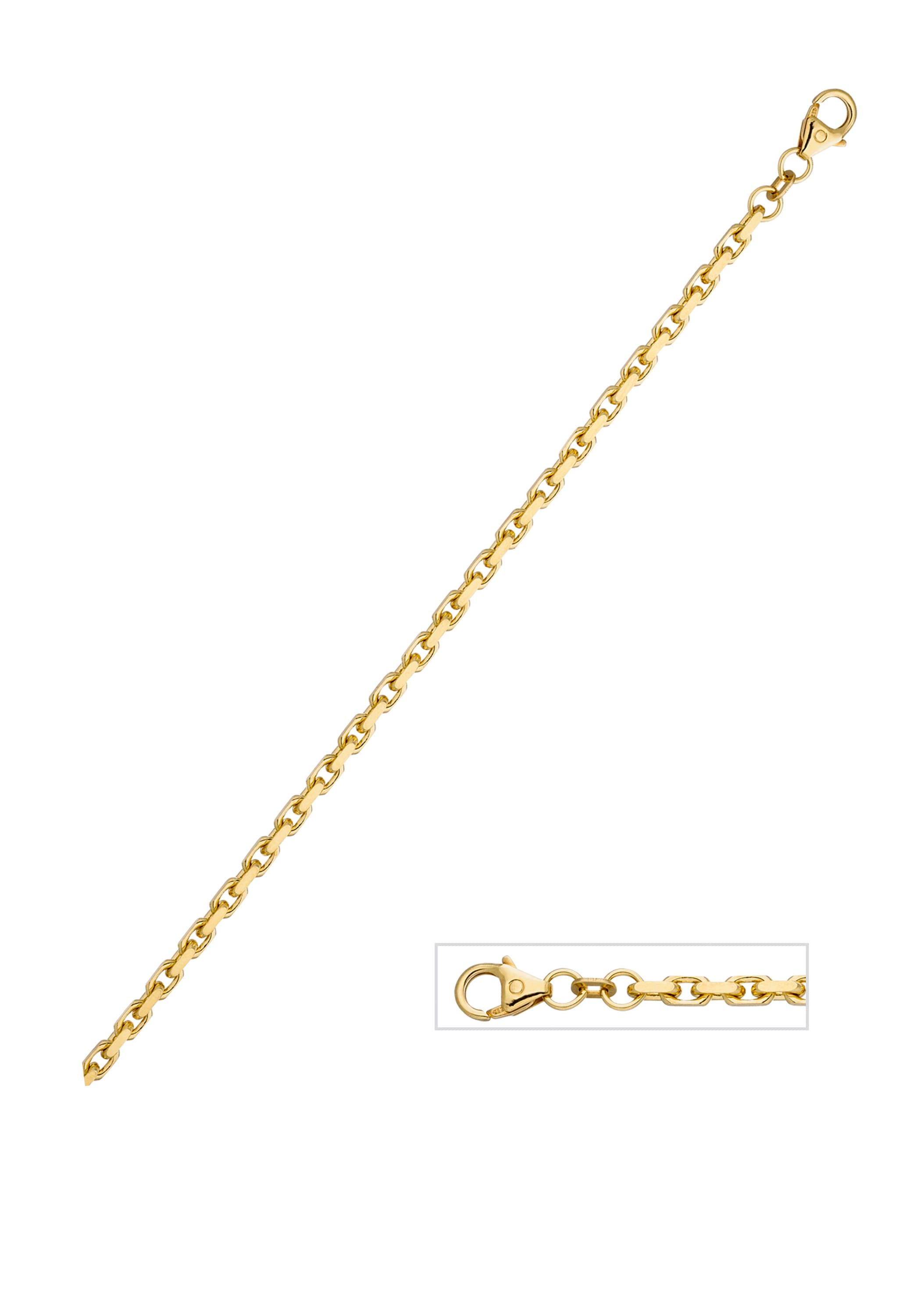 JOBO Goldarmband "Anker-Armband", Ankerarmband 333 Gold diamantiert 21 cm günstig online kaufen