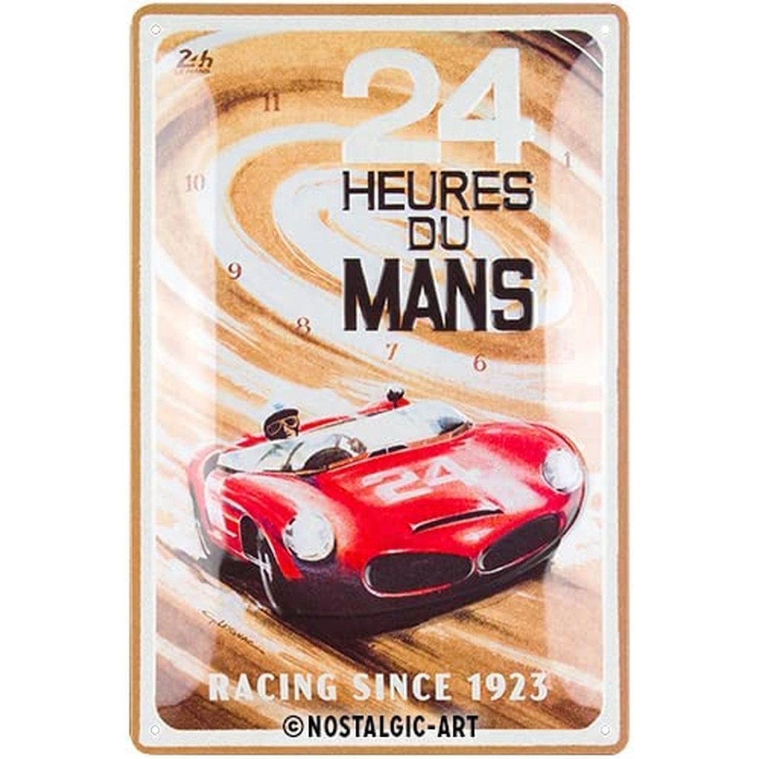 Nostalgic-Art Blechschild 20 x 30cm - 24h Le Mans - Red Car 1963 günstig online kaufen