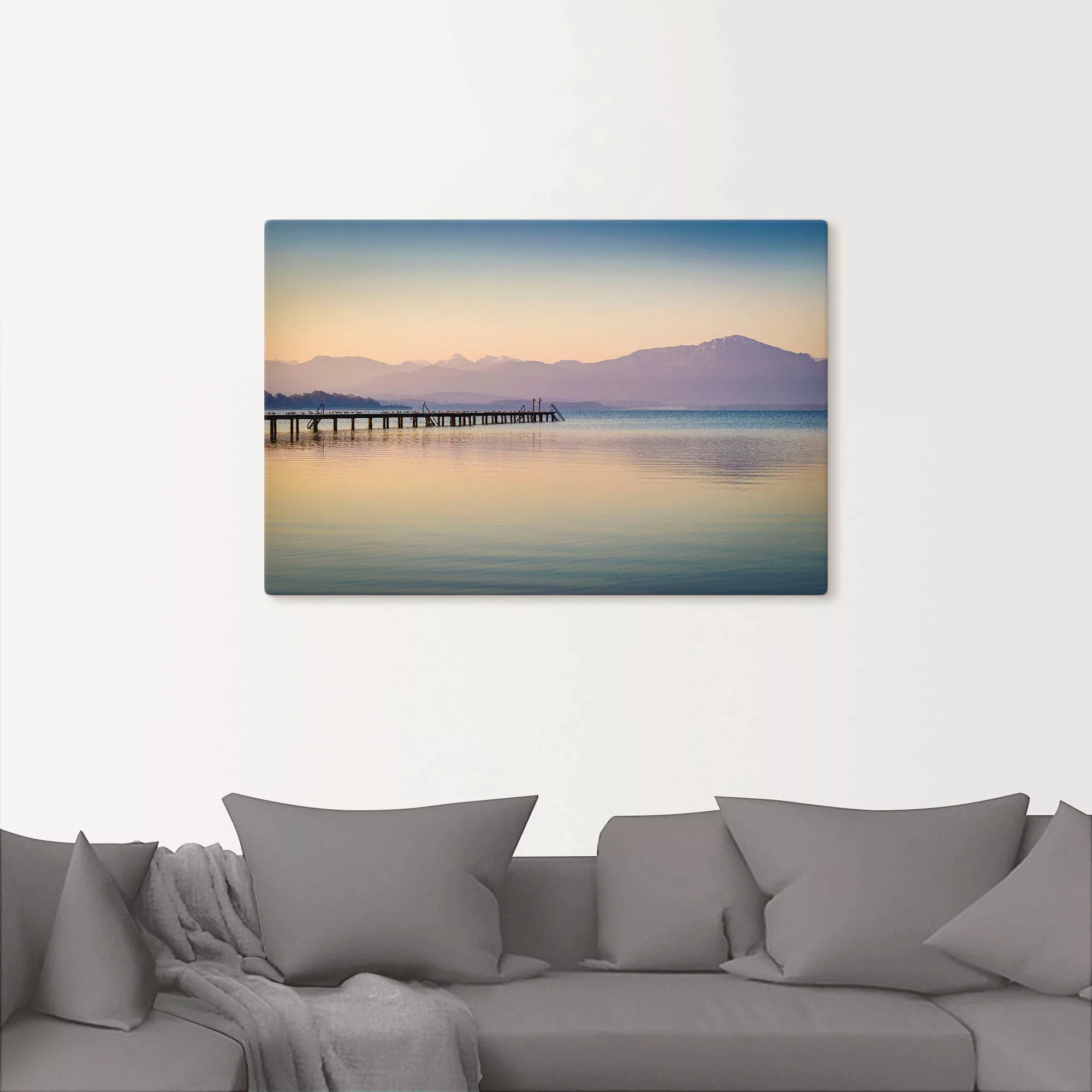 Artland Wandbild »Morgen am Chiemsee«, Seebilder, (1 St.), als Alubild, Out günstig online kaufen