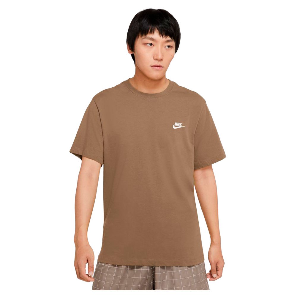 Nike Sportswear Club Kurzärmeliges T-shirt 2XL Dk Driftwood / White günstig online kaufen