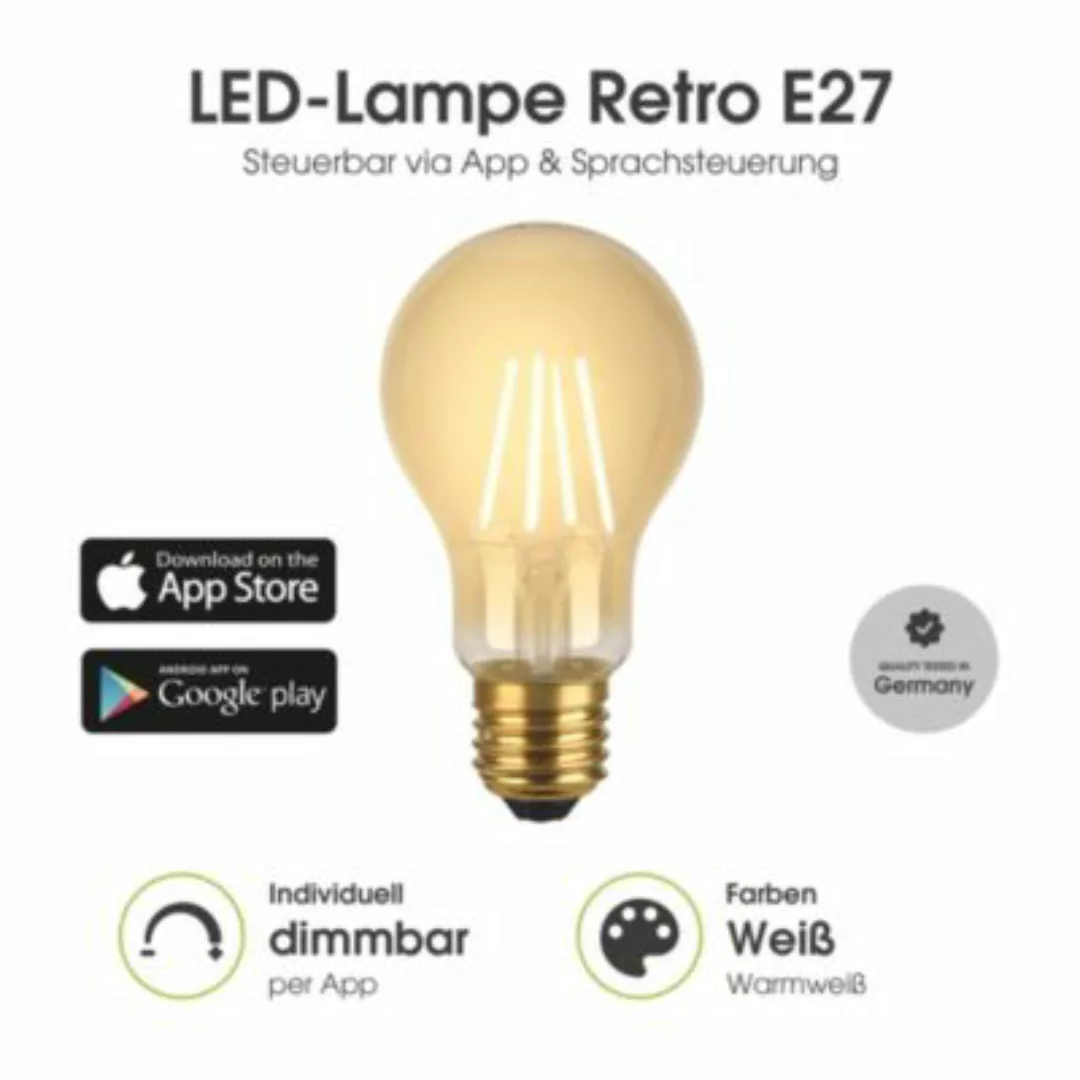 Xlayer LIGHTING LED Leuchtmittel  Smart Echo Retro E27 5W 500lm Warmweiß Di günstig online kaufen