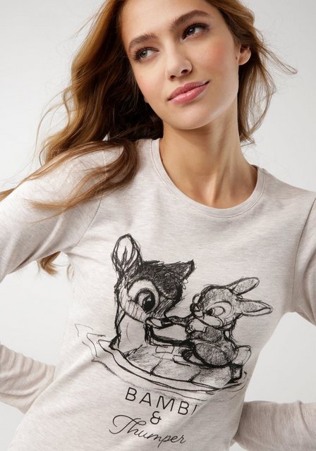 KangaROOS Langarmshirt "Bambi & Klopfer", Langarm, sehr figurbetont, unifar günstig online kaufen