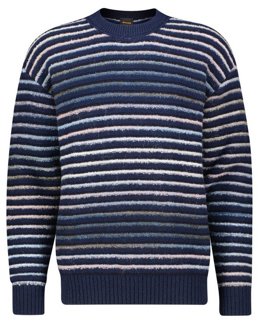 BOSS Strickpullover Herren Strickpullover mit Wolle ATURN (1-tlg) günstig online kaufen