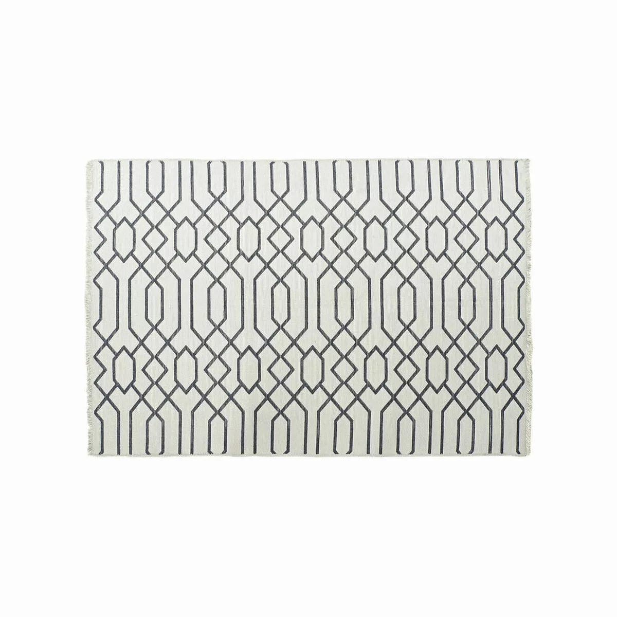 Teppich Dkd Home Decor Weiß Grau Polyester Baumwolle (120 X 180 X 1 Cm) günstig online kaufen