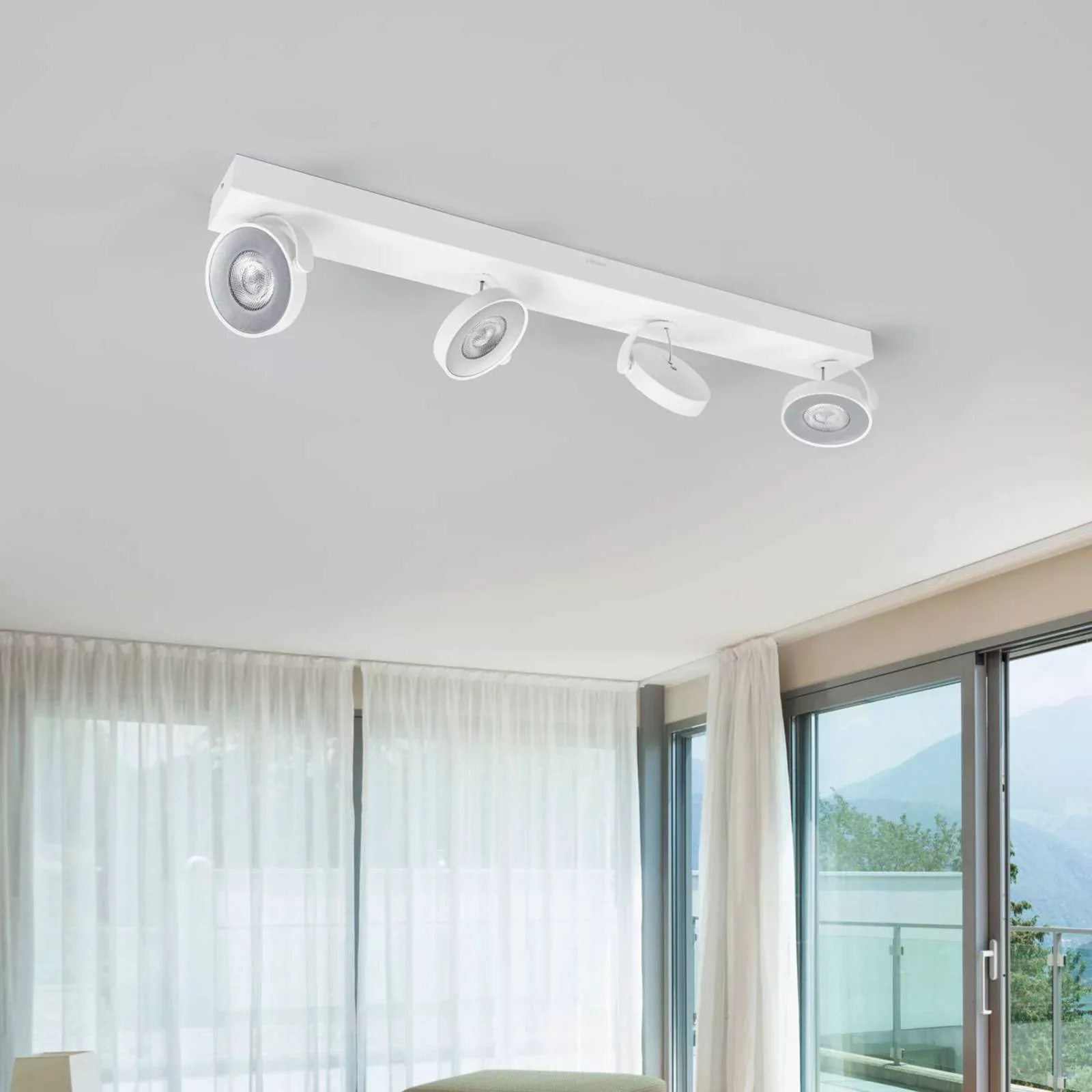 Philips Clockwork LED-Deckenstrahler weiß 4-flg. günstig online kaufen