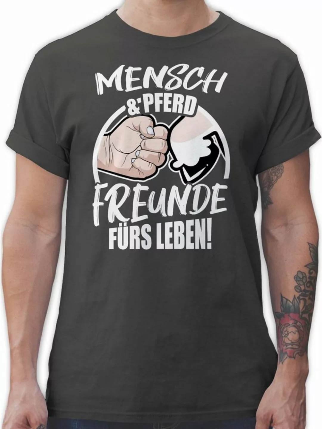 Shirtracer T-Shirt Mensch & Pferd Freunde fürs Leben! Pferd günstig online kaufen