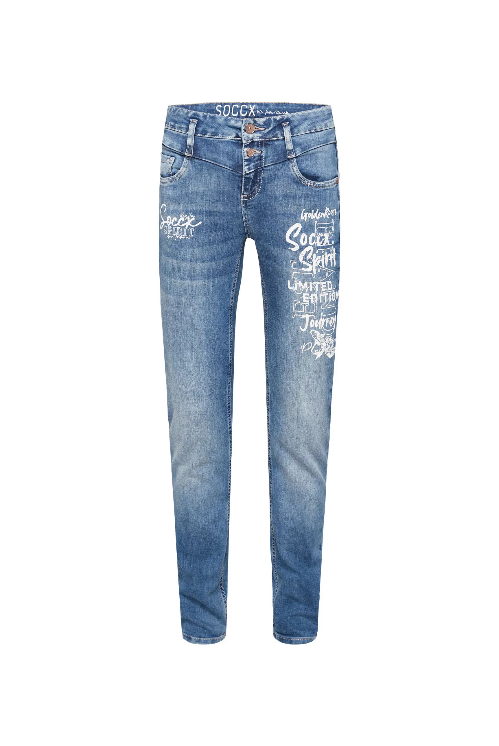 SOCCX Slim-fit-Jeans, mit normaler Leibhöhe günstig online kaufen
