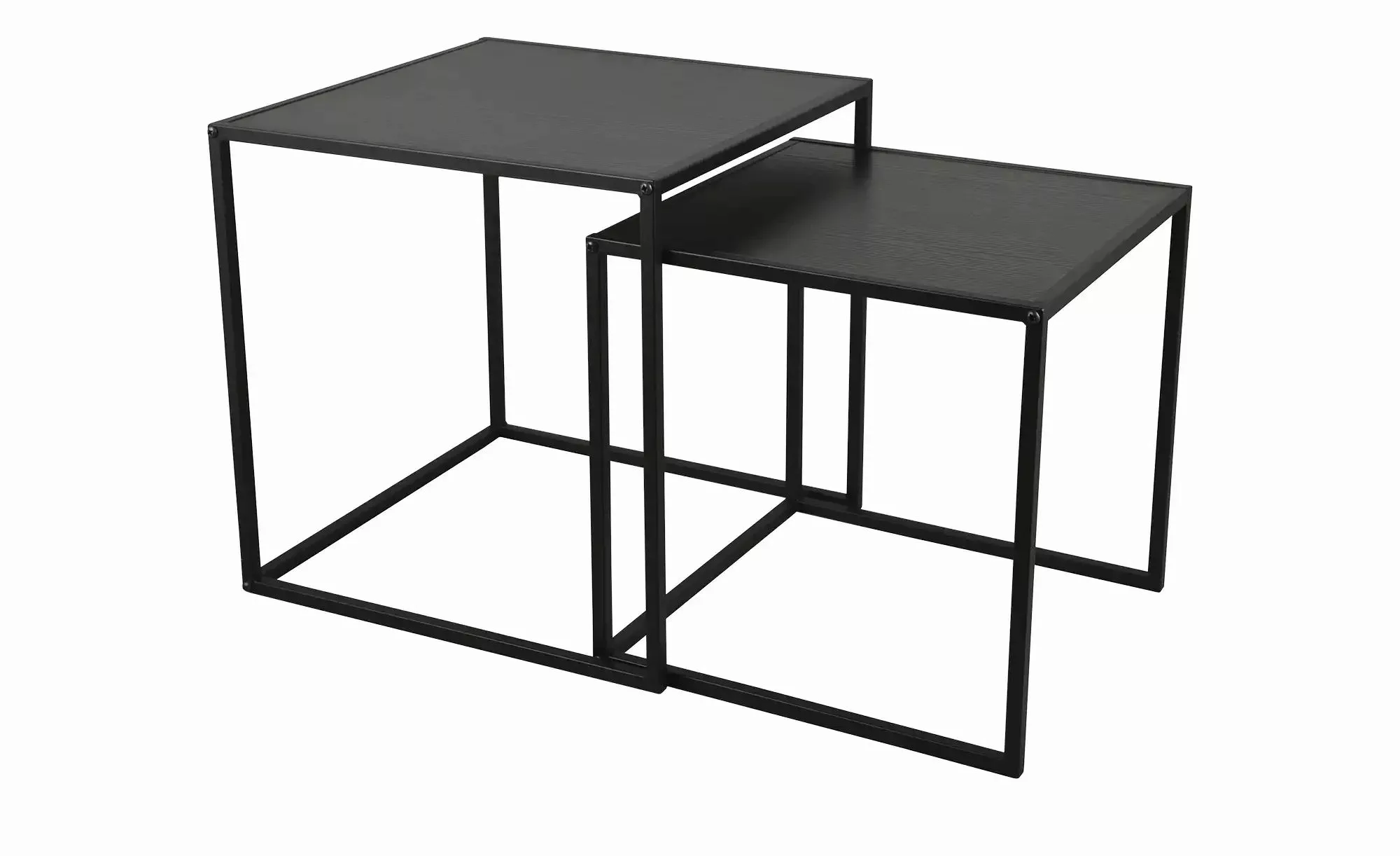 Beistelltisch 2er Set  Milano ¦ schwarz ¦ Maße (cm): B: 40 H: 40 T: 40.0 Ti günstig online kaufen