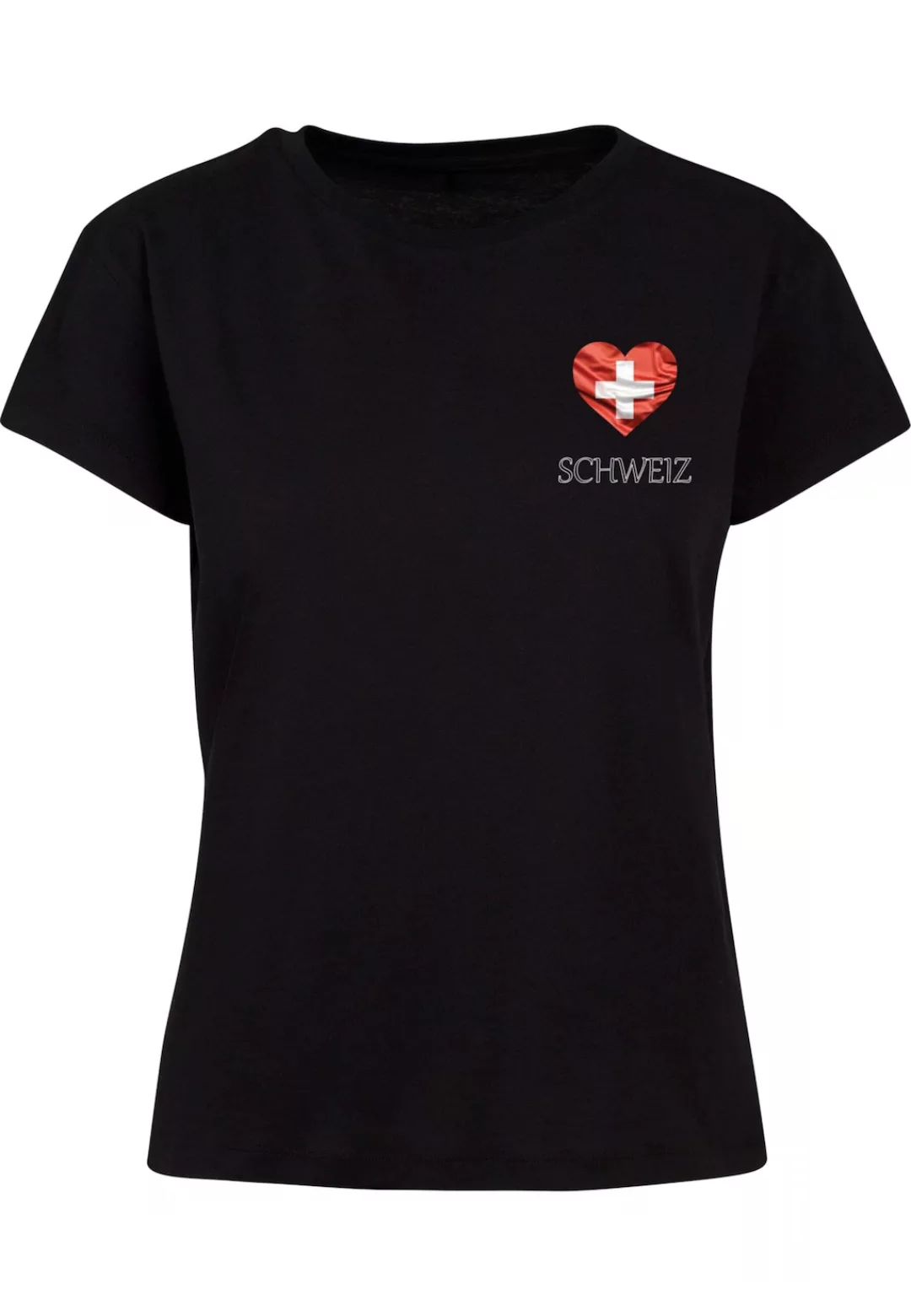 Merchcode T-Shirt "Merchcode Ladies Merchcode Football - Switzerland T-shir günstig online kaufen