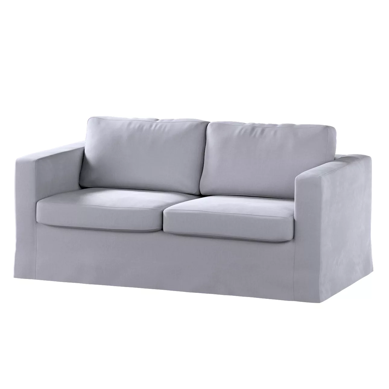 Bezug für Karlstad 2-Sitzer Sofa nicht ausklappbar, lang, grau, Sofahusse, günstig online kaufen