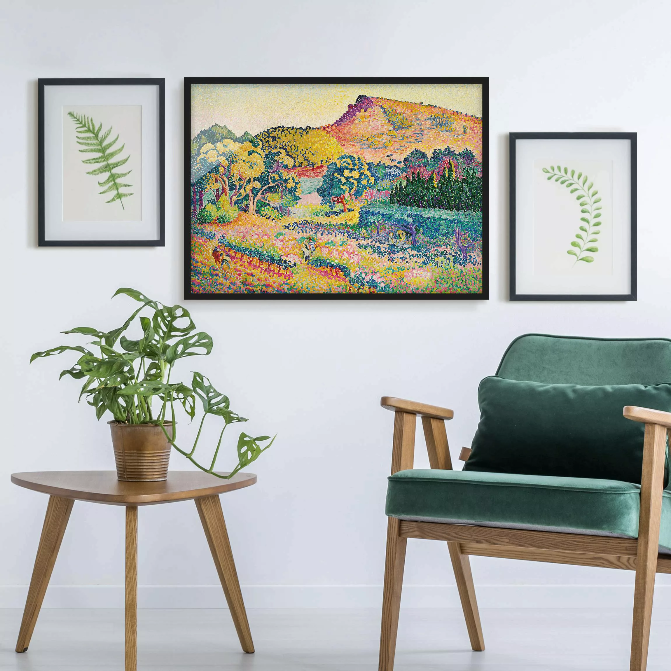 Bild mit Rahmen Kunstdruck - Querformat Henri Edmond Cross - Landschaft mit günstig online kaufen