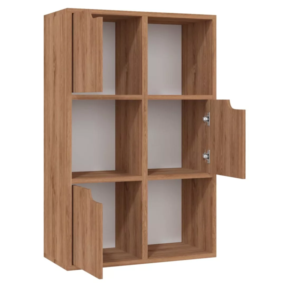 Bücherregal Braune Eiche 60x27,5x88 Cm Spanplatte günstig online kaufen