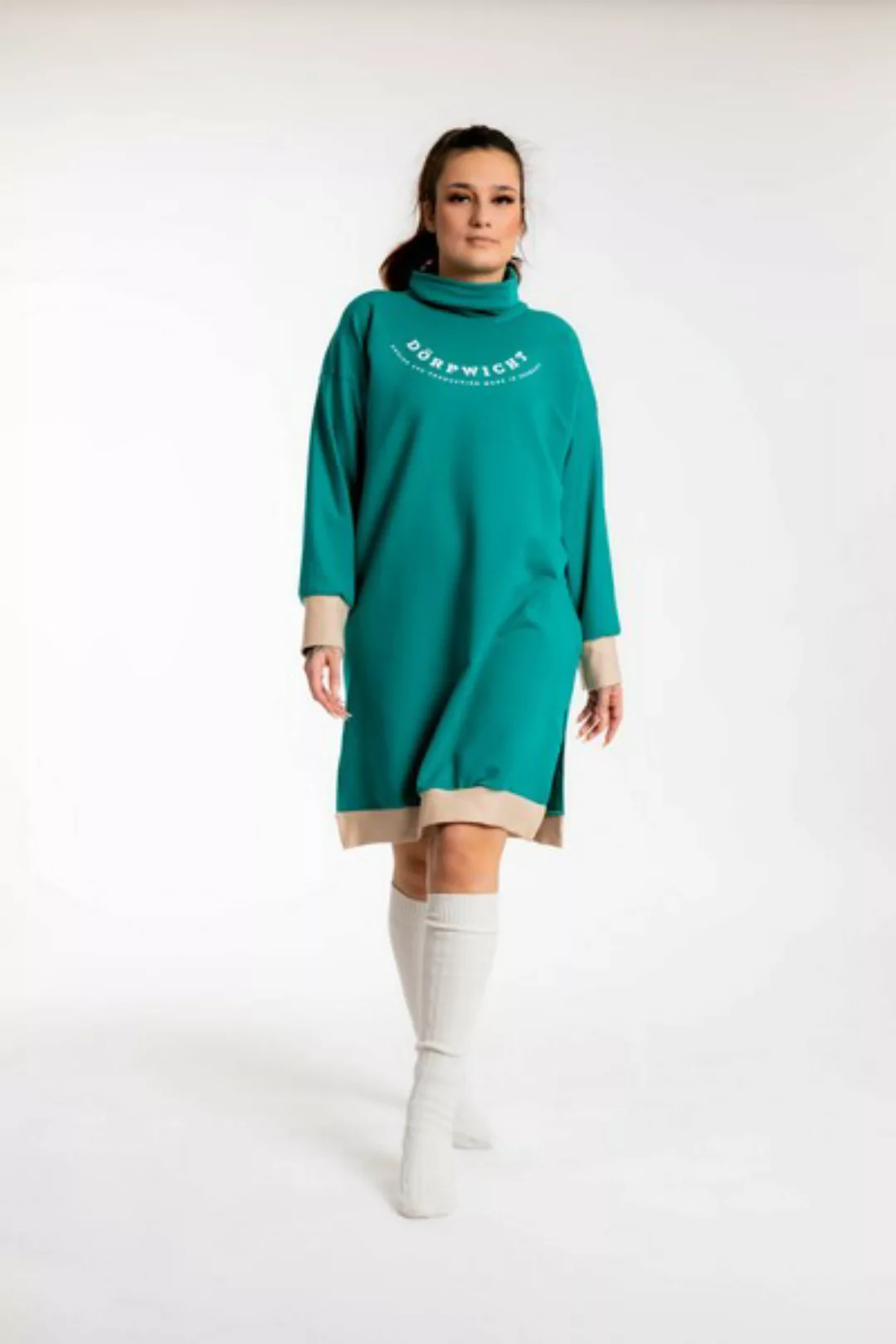 Oversize Kleid Kuschelsweat Green 100% Made In Germany günstig online kaufen