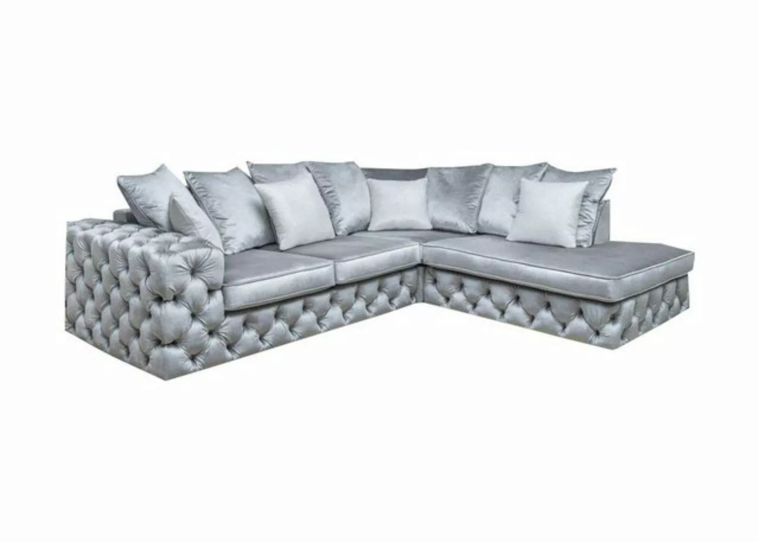 Xlmoebel Ecksofa Ecksofa L-Form Wohnlandschaft Polster Textil Chesterfield, günstig online kaufen