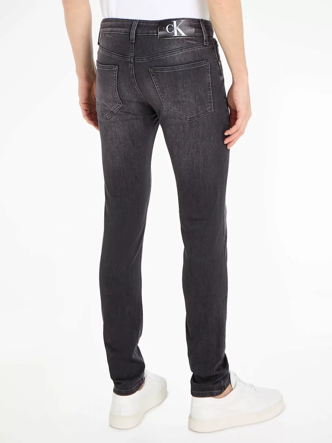 Calvin Klein Jeans Skinny-fit-Jeans SKINNY mit Leder-Badge günstig online kaufen