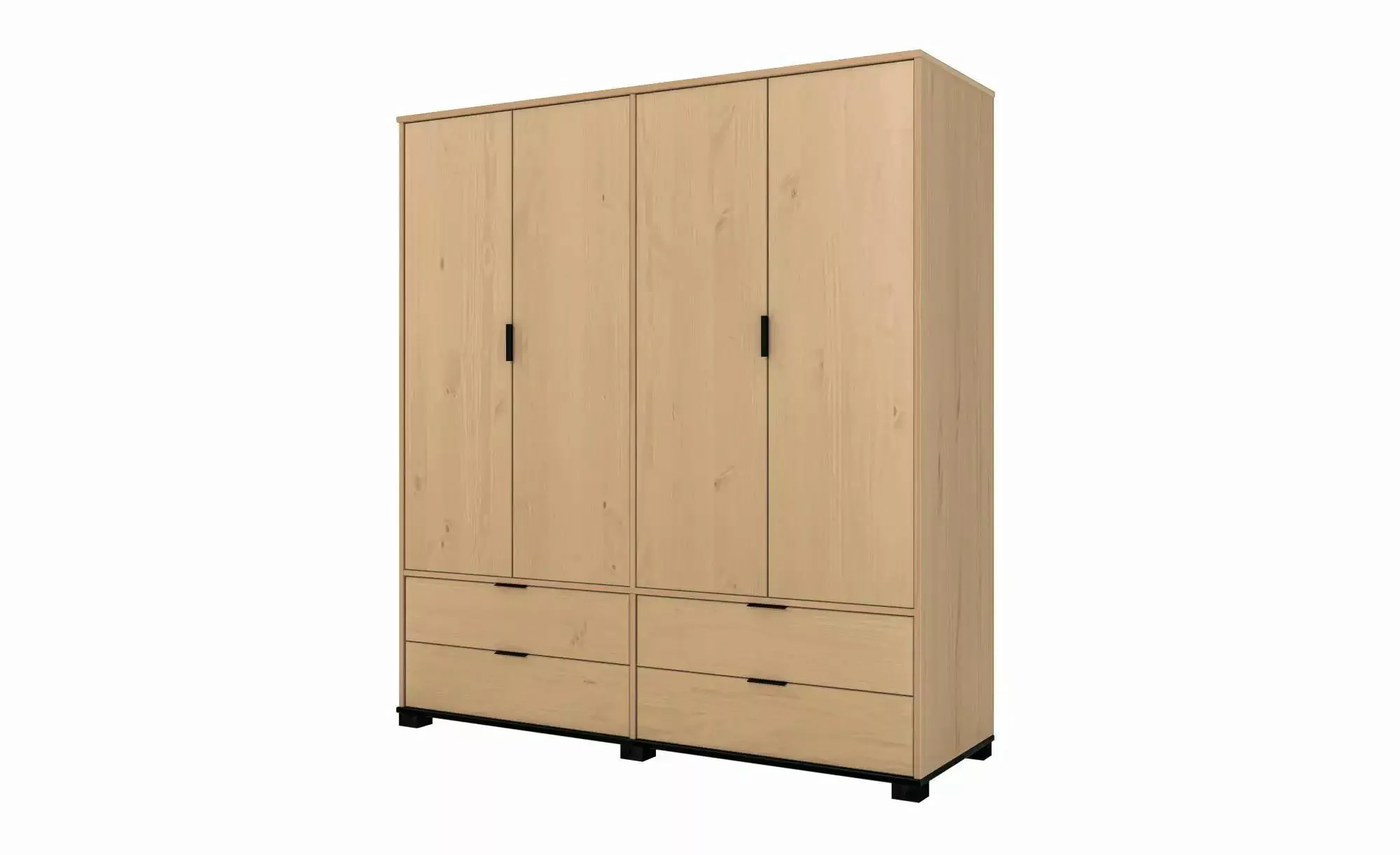 Inter Link Kleiderschrank Luna 4T4S Kiefer Massivholz günstig online kaufen